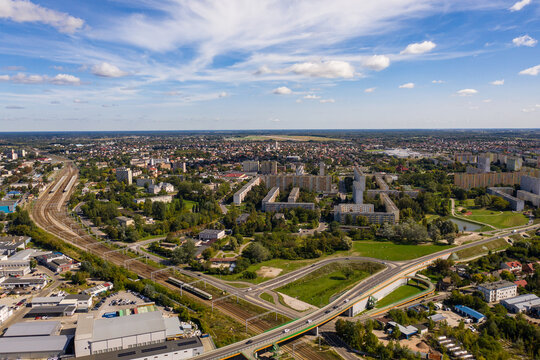 Panorama miasta RADOM-  krajobraz z lotu ptaka