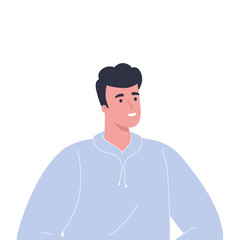 plus size man cartoon design, overweight fashion attractive adult style fashionable weight and curvy theme Vector illustration