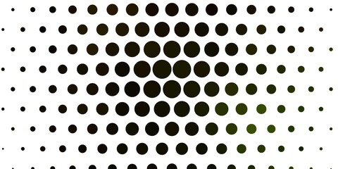 Light Green, Yellow vector texture with disks. Illustration with set of shining colorful abstract spheres. Pattern for booklets, leaflets.