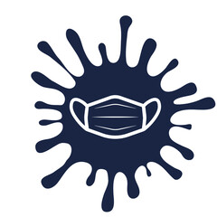 
Vector illustration. Medical mask with viros.