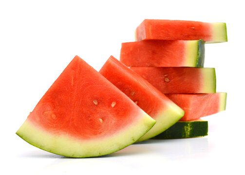 watermelon slices isolated on white background