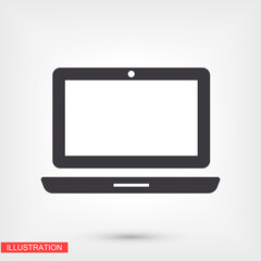 Laptop icon in trendy flat style isolated on white background. Computer symbol for your website design, logo, application. Vector иллюстратион laptop , laptop eps 10 laptop .