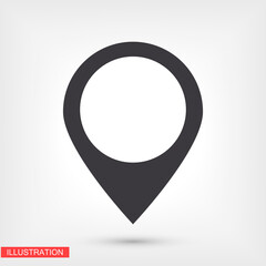 Map pointer flat icon. Vector  Eps 10  navigation search engine Design Flat