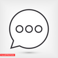 message icon. Vector  Eps 10 .  Design Flat illustration best sms