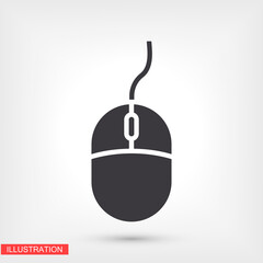Computer mouse. Vector Eps 10 Design Flat Illustration best flashlight
