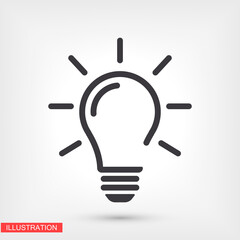 bulb icon Vector Eps 10 Lorem Ipsum Flat Design light  lamp symbol