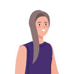 Fototapeta premium cute woman cartoon design, Girl female person people human and social media theme Vector illustration