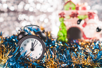 Holiday background for new year or christmas. selective focus