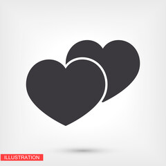 heart icon. beautiful heart. love in the icon. heart vector graphic. eternal love. 10 eps