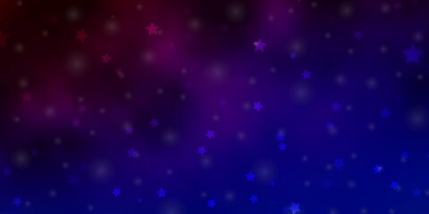 Dark Blue, Red vector texture with beautiful stars. Modern geometric abstract illustration with stars. Pattern for wrapping gifts.