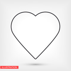 heart  icon line linear style on the background. Best icon 10 eps illustration