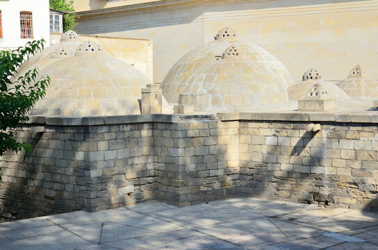 Details and streets of old Baku in Azerbaijan