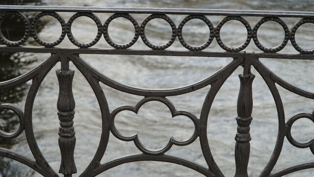 Wrought Iron Railings On The Embankment