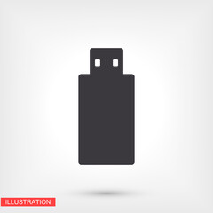 USB drive icon. Vector USB EPS 10. Information storage device Design Flat. USB icon. flat style