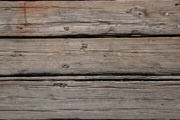 Fototapeta premium Weathered wooden planks on a fishing pier