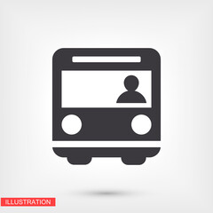 Bus icon. Vector Eps 10. bus tour.  bus  business Flat Design transportation