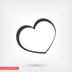 heart icon beautiful heart. love in the icon. heart vector graphics. eternal love. linear graphics 10 eps line