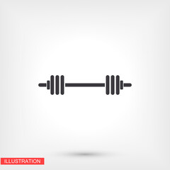 barbell icon . Vector  Eps 10 . Lorem Ipsum Flat Design
