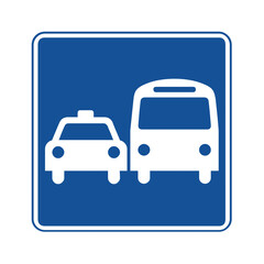 Ground transportation symbol pictogram