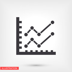 chart icon . Vector  Eps 10 . Lorem Ipsum Flat Design