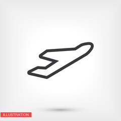 Plane icon. Vector plane flat design. Plane flying. the plane takes off. the work is done for your use for your purposes and purposes. eps 10 icons vector