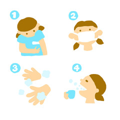 コロナ対策イラスト　20091803 hanadaruma 