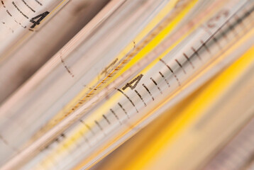 Close-up of test tubes