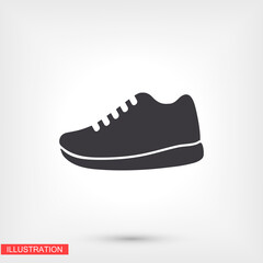 sneakers is sports. vector graphics of shoes. stylish work shoes. sneaker in flat style 10 eps. the work is done for your use.