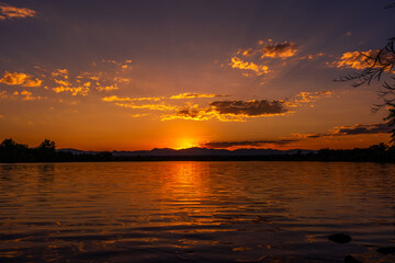 Fototapeta na wymiar Sloan Lake Sunset, Denver