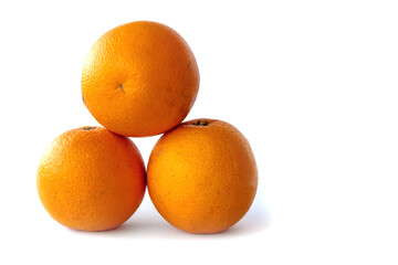 Pile of oranges with white background