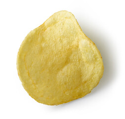 potato chip on white background