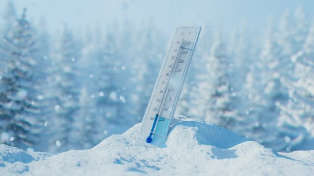 Thermometer On A Frozen Window And Cold Weather Outside. Stock Photo,  Picture and Royalty Free Image. Image 36540055.