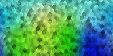 Light blue, green vector background with random forms. © Guskova