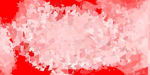 Light red vector geometric polygonal layout.