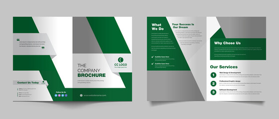 Corporate bifold brochure design Template