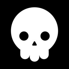 Vector illustration of a cute skull in a minimalist style