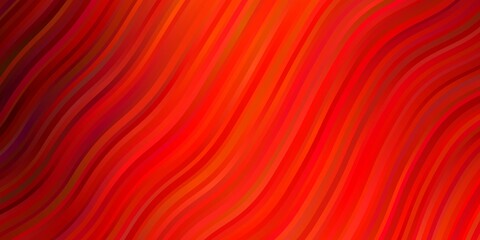 Light Red vector backdrop with curves. Abstract illustration with bandy gradient lines. Template for your UI design.