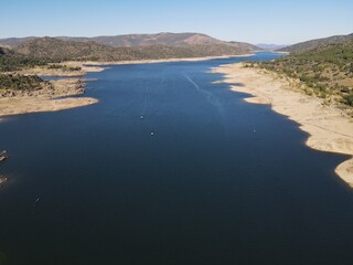 Vista aerea rio Alberche Navaluenga