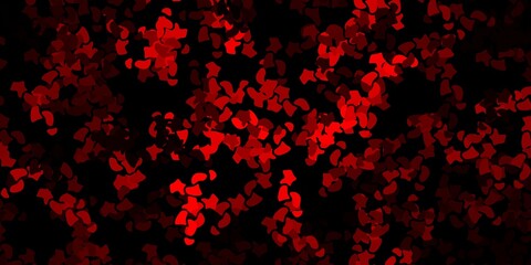 Dark red vector texture with memphis shapes.