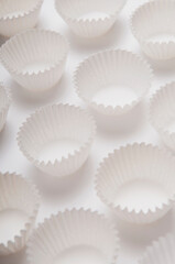Close-up of cupcake molds