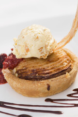 High angle view of a tart