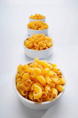 Close-up of macaroni in bowls