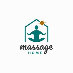 Massage Home Yoga Logo vector