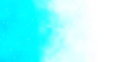 Light BLUE vector layout with bright stars. Blur decorative design in simple style with stars. Best design for your ad, poster, banner.