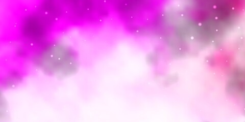 Light Purple, Pink vector texture with beautiful stars. Colorful illustration with abstract gradient stars. Theme for cell phones.