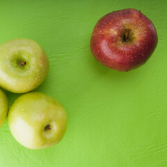 High angle view of apples