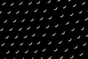 pattern of yellow moon on black background