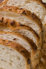 Close-up of slices of bread