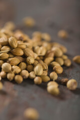 Close-up of coriander seeds