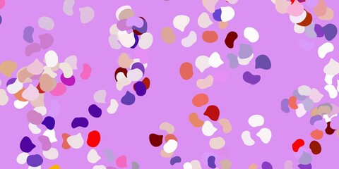 Obraz premium Light purple, pink vector texture with memphis shapes.